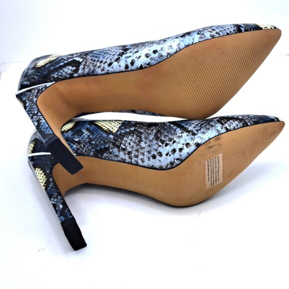 Gabrielle Union Metal Rand Heel Blue Shoes  -  Size 11 - Picture 5 of 13